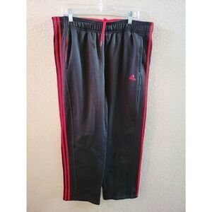 Adidas Climawarm Men's Black Elastic Waist Red Striped Workout Pants Extra Large